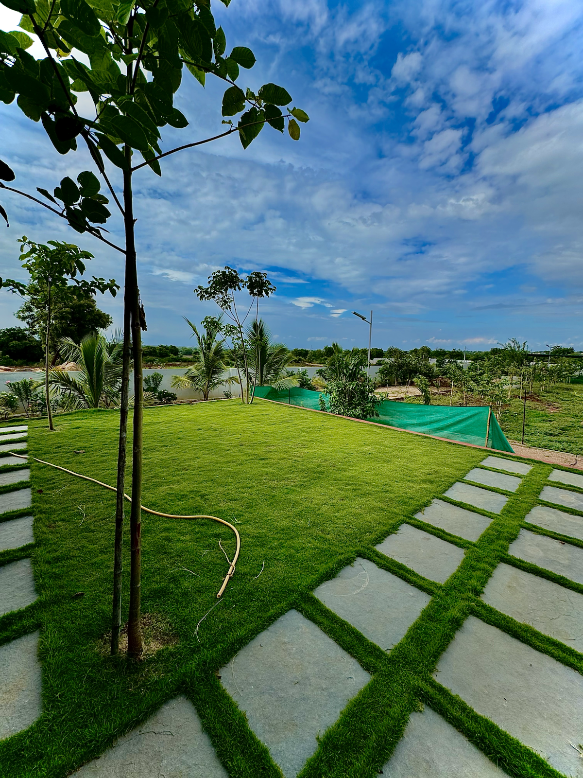 Green lawn at The Kutiram